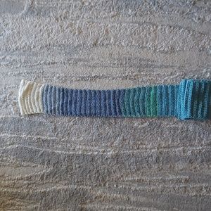 Handcrafted Crochet Ombre Ocean Blue Scarf